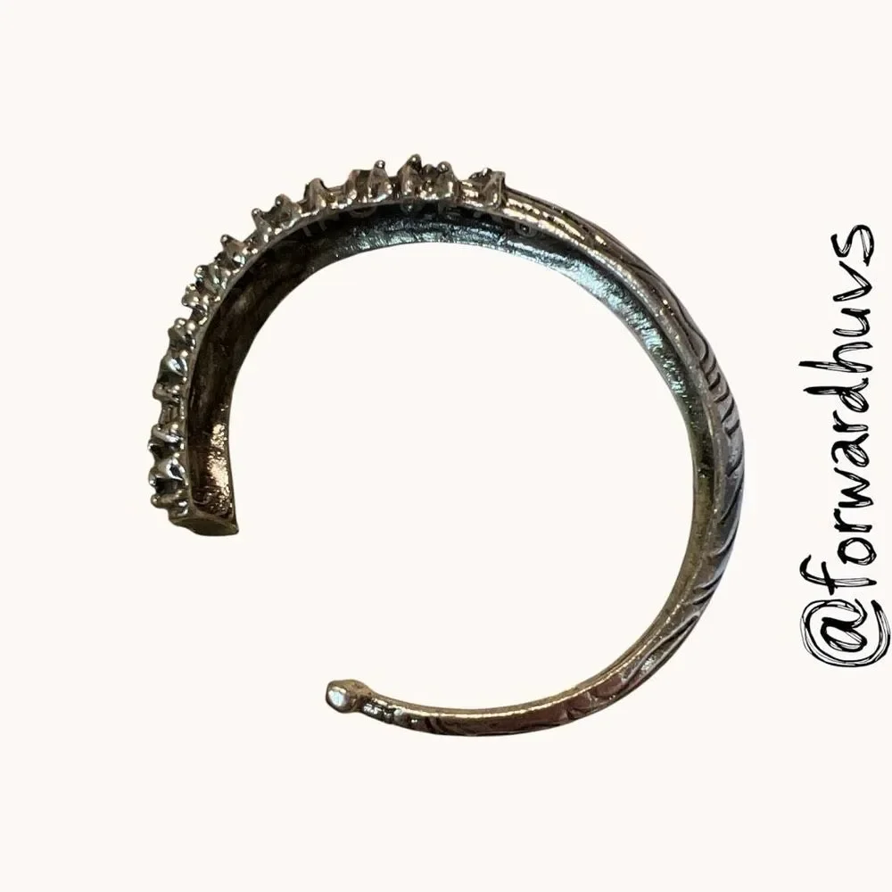 The Walking Dead Lucille Barbed Wire Bat Silver Tone Cuff Bracelet